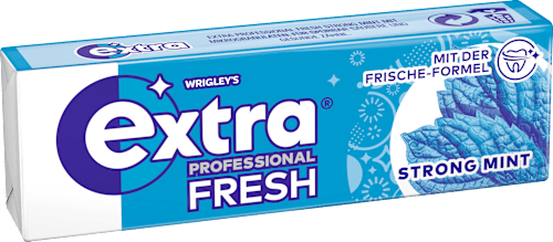 Kauwgom, Extra Professional Fresh, Strong Mint, suikervrij, 10 stuks