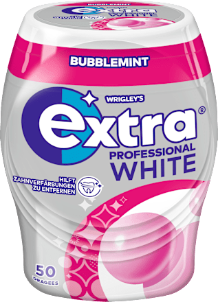 Kauwgom Extra Professional Wit, Bubblemint, suikervrij, 50 stuks