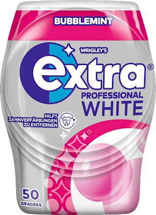 Kauwgom Extra Professional Wit, Bubblemint, suikervrij, 50 stuks