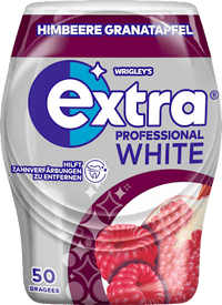 Kaugummi, Extra Professional White, Himbeere Granatapfel, zuckerfrei, 50 St