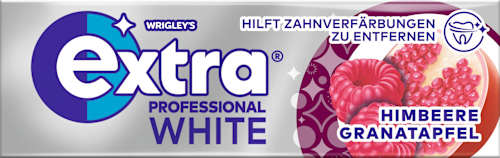 Kaugummi, Extra Professional White, Himbeere Granatapfel, zuckerfrei, 10 St