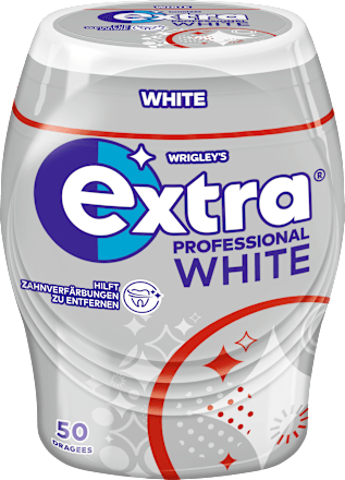 Kaugummi, Extra Professional White, zuckerfrei, 50 St