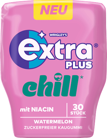 Kaugummi, PLUS Chill, Watermelon, zuckerfrei, 30 St