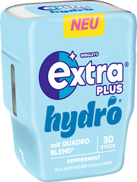 Kaugummi, PLUS Hydro, Pfefferminz, zuckerfrei, 30 St