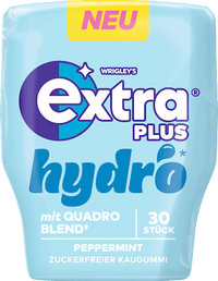 Kaugummi, PLUS Hydro, Pfefferminz, zuckerfrei, 30 St