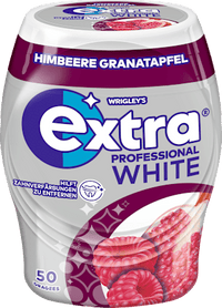 Kaugummi, Professional White, Himbeere Granatapfel, zuckerfrei, 50 St