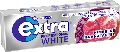 Kaugummi, Professional White, Himbeere Granatapfel, zuckerfrei, 10 St