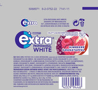 Kaugummi, Professional White, Himbeere Granatapfel, zuckerfrei, 10 St