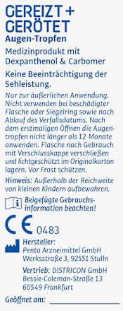 Augentropfen Gereizt und Gerötet, 10 ml