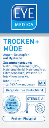 Augentropfen Trockene + Müde Augen, 10 ml
