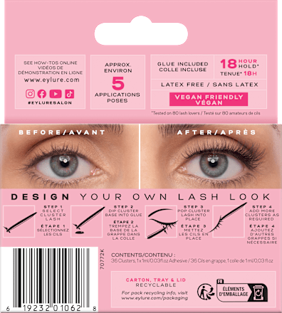 Künstliche Wimpern Fluffy, 36 St