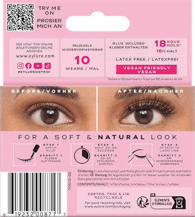 Künstliche Wimpern Full & Wispy 184 (1 Paar), 2 St