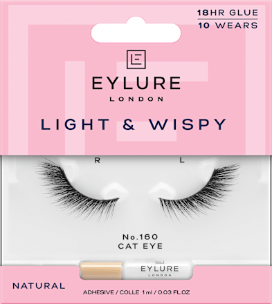 Künstliche Wimpern Light & Wispy Cat Eye 160 (1 Paar), 2 St