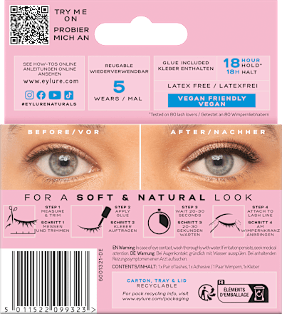 Künstliche Wimpern Naturals 031 Featherlight Feel (1 Paar), 2 St Eylure