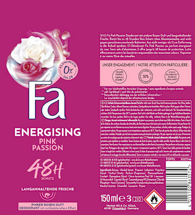 Deodorantspray Energizing Pink Passion, 150 ml