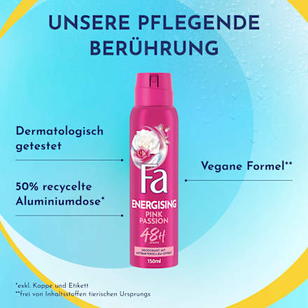 Deospray Energising Pink Passion, 150 ml