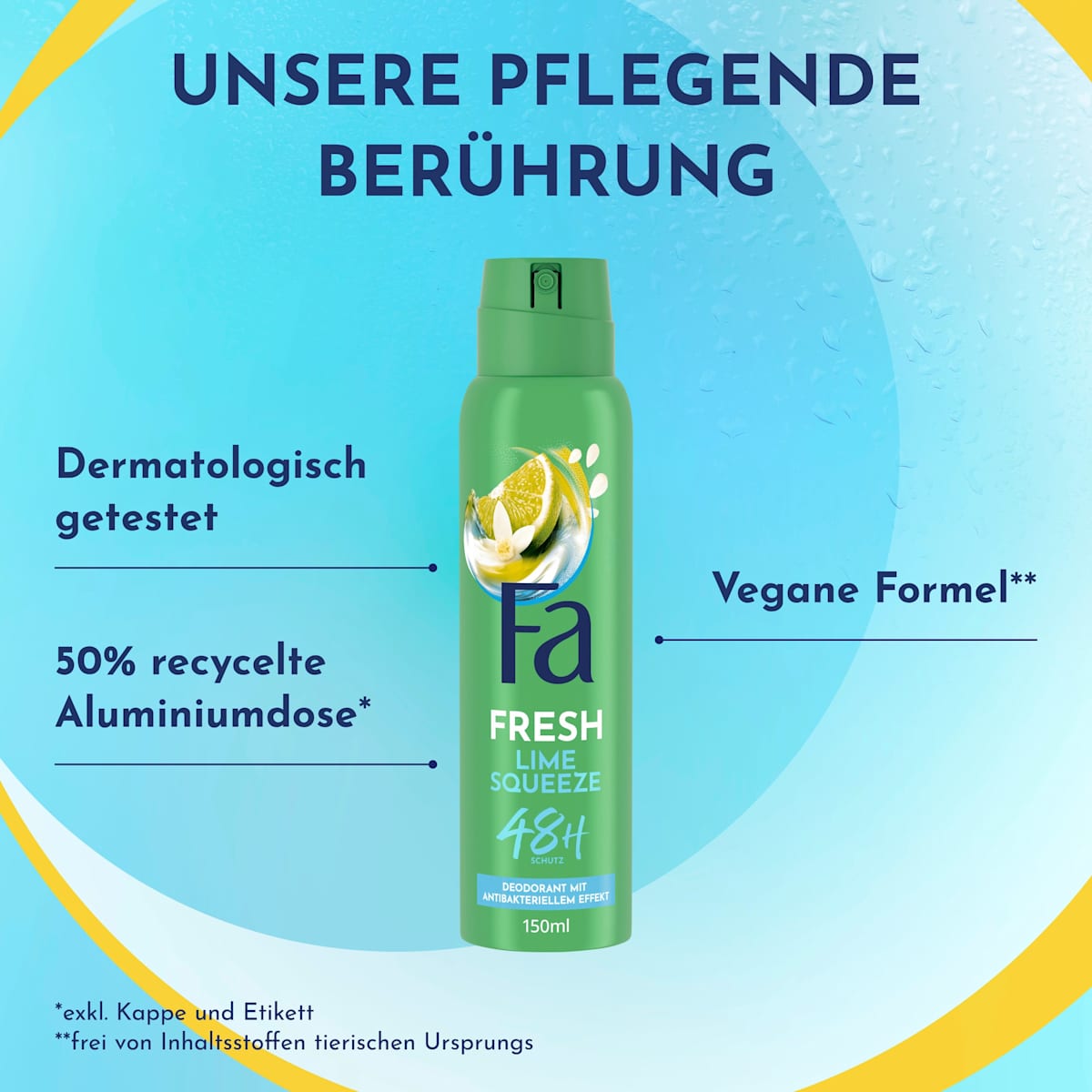 Fa Deospray Fresh Lime Squeeze, 150 ml