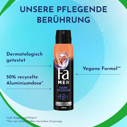 Deospray Men Dark Passion, 150 ml