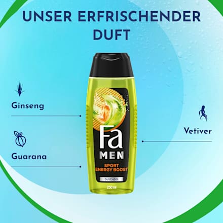 Duschgel Men Sport Energy Boost 3in1, 250 ml