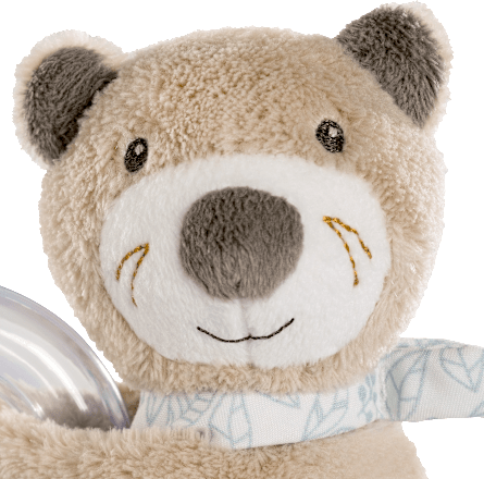 Greifer Otter mit Rasselring, beige, 1 St