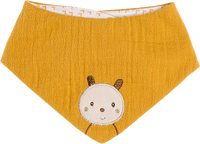Halstuch zum Wenden aus Musselin mit Bienen-Motiv , gelb, 1 St