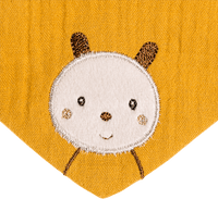 Halstuch zum Wenden aus Musselin mit Bienen-Motiv , gelb, 1 St