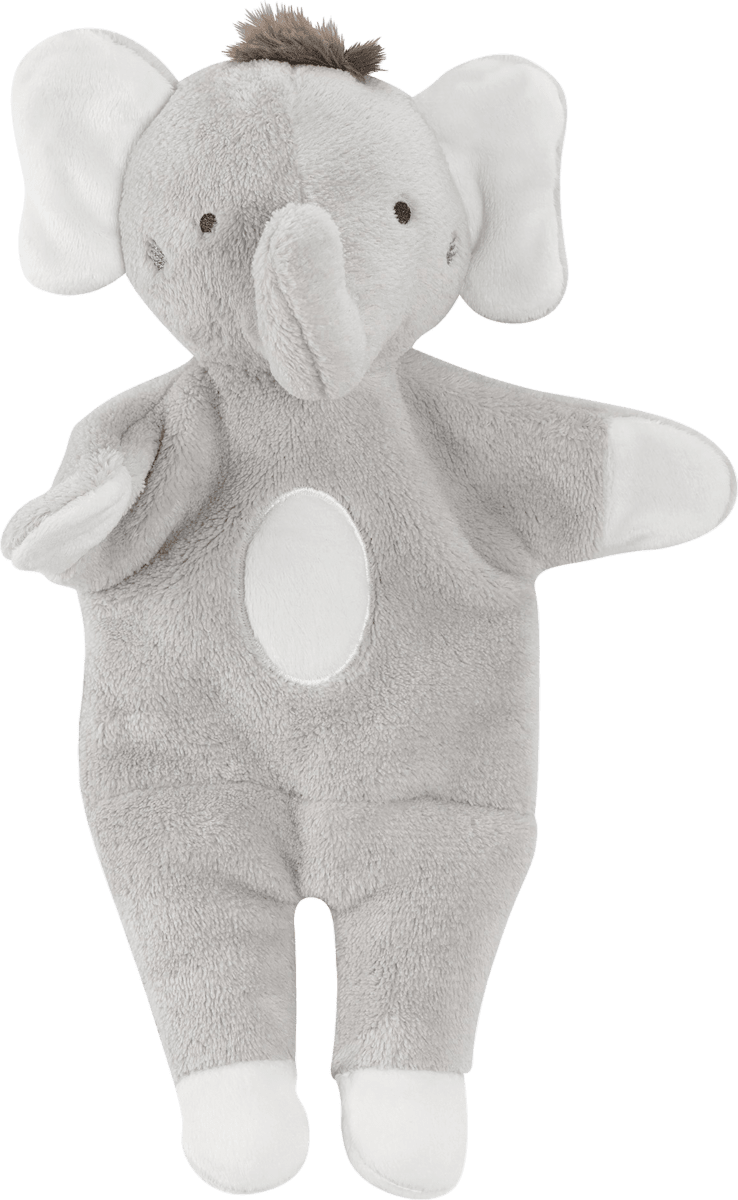 fehn Handpuppe Elefant, grau