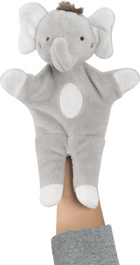 fehn Handpuppe Elefant, grau