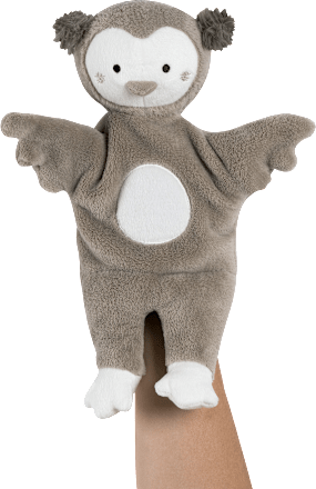 Handpuppe Eule, grau, 1 St