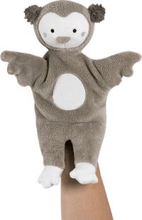 Handpuppe Eule, grau, 1 St