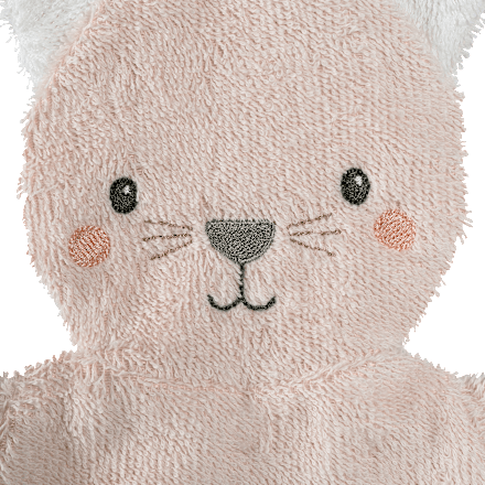 Waschhandschuh Katze, rosa