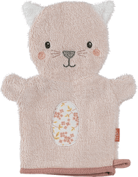 Waschhandschuh Katze, rosa