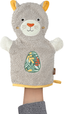 Washandschoen Panther, bruin, 1 st