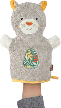 Washandschoen Panther, bruin, 1 st