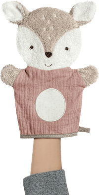 Waschhandschuh Reh, rosa, 1 St