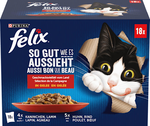 Geschmacksvielfalt vom Land in Gelee, Multipack (18x85 g), 1,53 kg
