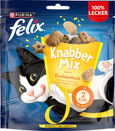 Katzenleckerli Knabber Mix Dreikäsehoch, 120 g Felix