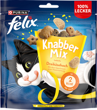 Katzenleckerli Knabber Mix Dreikäsehoch, 120 g Felix
