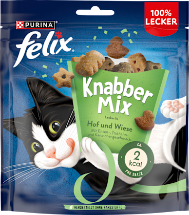Kattensnacks knabbelmix boerderij &amp; weide, 120 g