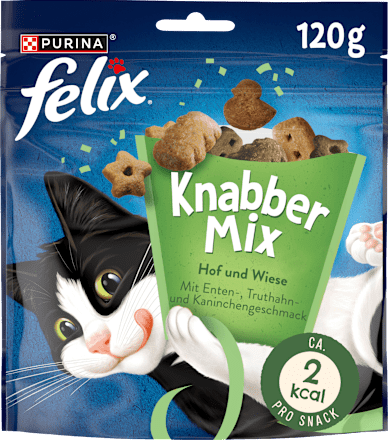 Kattensnacks knabbelmix boerderij &amp; weide, 120 g