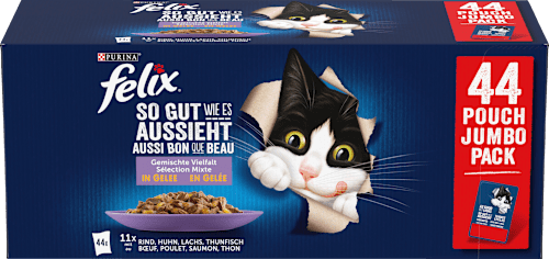 Nat kattenvoer gemengde variëteit megaverpakking (44x85 g), 3,74 kg