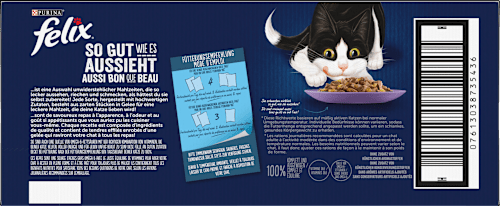 Nat kattenvoer gemengde variëteit megaverpakking (44x85 g), 3,74 kg