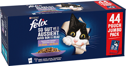 Nat kattenvoer gemengde variëteit megaverpakking (44x85 g), 3,74 kg