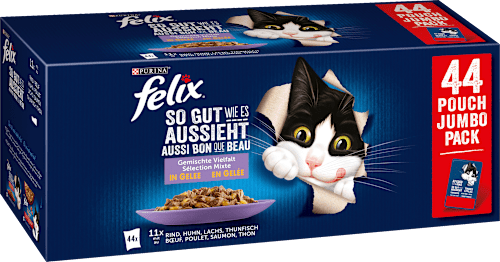 Nat kattenvoer gemengde variëteit megaverpakking (44x85 g), 3,74 kg