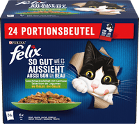 Nat kattenvoer, gemengde variatie met groenten in gelei, multipack (24 x 85 g), 2,04 kg