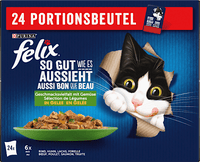 Nat kattenvoer, gemengde variatie met groenten in gelei, multipack (24 x 85 g), 2,04 kg