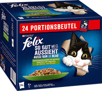 Nat kattenvoer, gemengde variatie met groenten in gelei, multipack (24 x 85 g), 2,04 kg