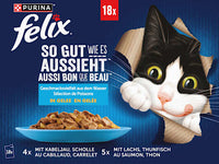 Nat kattenvoer in diverse smaken uit de water-in-gelei multipack (18x85 g), 1,53 kg