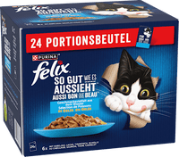 Nat kattenvoer, diverse smaken van water in gelei, multipack (24 x 85 g), 2,04 kg