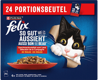 Nassfutter Katze, Geschmacksvielfalt vom Land in Gelee,Multipack (24x85 g), 2.040 g